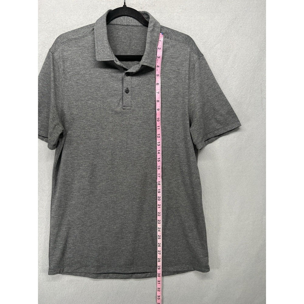 Lululemon Evolution Polo Shirt Mens Size XL Gray Performance Golf Short Sleeve - Picture 2 of 7